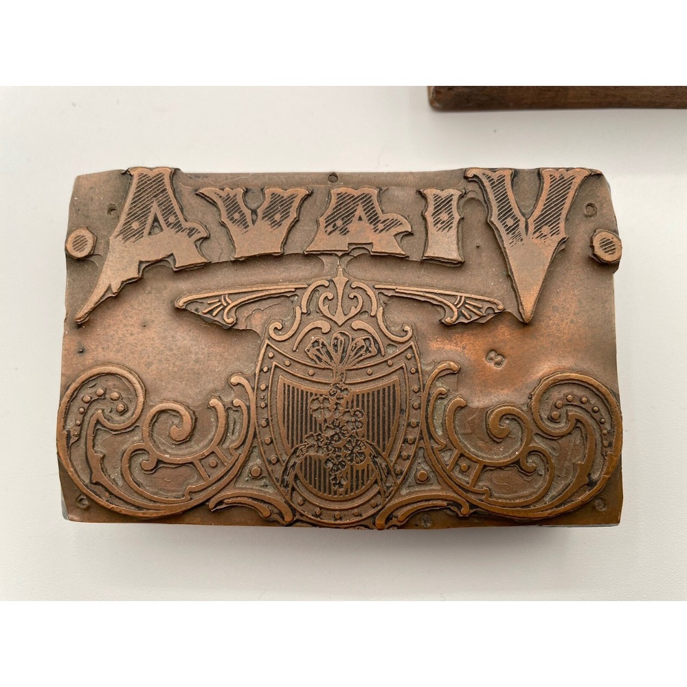 Printing Block Rare  Copper Face    VIAVA